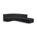  Manufacturer Color_Black -- Meridian Arc Stationary Leather Look Sofa IMAGE 1