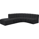  Manufacturer Color_Black -- Meridian Arc Stationary Leather Look Sofa IMAGE 2