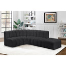  Manufacturer Color_Black -- Meridian Arc Stationary Leather Look Sofa IMAGE 3