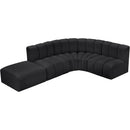  Manufacturer Color_Black -- Meridian Arc Stationary Leather Look Sofa IMAGE 6