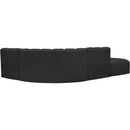  Manufacturer Color_Black -- Meridian Arc Stationary Leather Look Sofa IMAGE 9