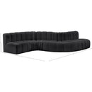  Manufacturer Color_Black -- Meridian Arc Stationary Leather Look Sofa IMAGE 10