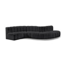  Manufacturer Color_Black -- Meridian Arc Stationary Leather Look Sofa IMAGE 1