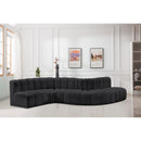  Manufacturer Color_Black -- Meridian Arc Stationary Leather Look Sofa IMAGE 2