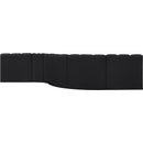 Manufacturer Color_Black -- Meridian Arc Stationary Leather Look Sofa IMAGE 5