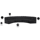  Manufacturer Color_Black -- Meridian Arc Stationary Leather Look Sofa IMAGE 12