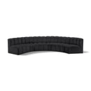  Manufacturer Color_Black -- Meridian Arc Stationary Leather Look Sofa IMAGE 1