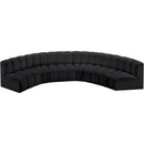  Manufacturer Color_Black -- Meridian Arc Stationary Leather Look Sofa IMAGE 3