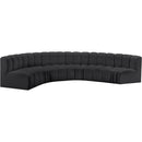  Manufacturer Color_Black -- Meridian Arc Stationary Leather Look Sofa IMAGE 4