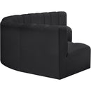  Manufacturer Color_Black -- Meridian Arc Stationary Leather Look Sofa IMAGE 5