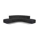  Manufacturer Color_Black -- Meridian Arc Stationary Leather Look Sofa IMAGE 1