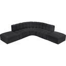  Manufacturer Color_Black -- Meridian Arc Stationary Leather Look Sofa IMAGE 3