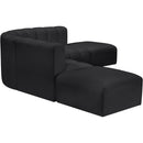  Manufacturer Color_Black -- Meridian Arc Stationary Leather Look Sofa IMAGE 5