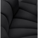 Meridian Arc Black Vegan Leather 6 pc Modular Sectional IMAGE 7