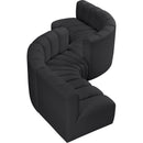  Manufacturer Color_Black -- Meridian Arc Stationary Leather Look Sofa IMAGE 3