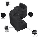 Manufacturer Color_Black -- Meridian Arc Stationary Leather Look Sofa IMAGE 8