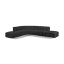  Manufacturer Color_Black -- Meridian Arc Stationary Leather Look Sofa IMAGE 1