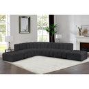  Manufacturer Color_Black -- Meridian Arc Stationary Leather Look Sofa IMAGE 2
