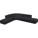  Manufacturer Color_Black -- Meridian Arc Stationary Leather Look Sofa IMAGE 3