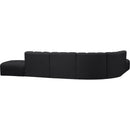  Manufacturer Color_Black -- Meridian Arc Stationary Leather Look Sofa IMAGE 5