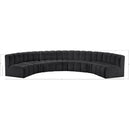  Manufacturer Color_Black -- Meridian Arc Stationary Leather Look Sofa IMAGE 11
