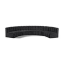  Manufacturer Color_Black -- Meridian Arc Stationary Leather Look Sofa IMAGE 1
