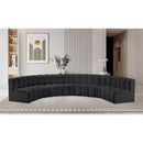  Manufacturer Color_Black -- Meridian Arc Stationary Leather Look Sofa IMAGE 2