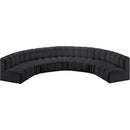  Manufacturer Color_Black -- Meridian Arc Stationary Leather Look Sofa IMAGE 3