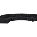 Manufacturer Color_Black -- Meridian Arc Stationary Leather Look Sofa IMAGE 4