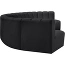  Manufacturer Color_Black -- Meridian Arc Stationary Leather Look Sofa IMAGE 5