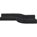  Manufacturer Color_Black -- Meridian Arc Stationary Leather Look Sofa IMAGE 3