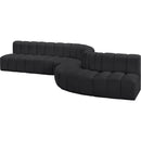  Manufacturer Color_Black -- Meridian Arc Stationary Leather Look Sofa IMAGE 4