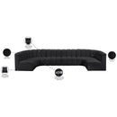  Manufacturer Color_Black -- Meridian Arc Stationary Leather Look Sofa IMAGE 13