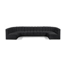  Manufacturer Color_Black -- Meridian Arc Stationary Leather Look Sofa IMAGE 1