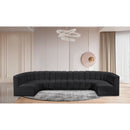  Manufacturer Color_Black -- Meridian Arc Stationary Leather Look Sofa IMAGE 2