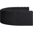  Manufacturer Color_Black -- Meridian Arc Stationary Leather Look Sofa IMAGE 6