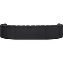 Meridian Arc Black Vegan Leather 8 pc Modular Sectional IMAGE 7