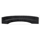 Meridian Arc Black Vegan Leather 8 pc Modular Sectional IMAGE 11
