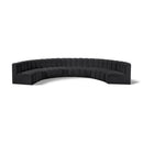  Manufacturer Color_Black -- Meridian Arc Stationary Leather Look Sofa IMAGE 1
