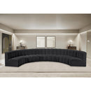  Manufacturer Color_Black -- Meridian Arc Stationary Leather Look Sofa IMAGE 2