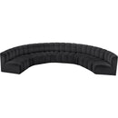  Manufacturer Color_Black -- Meridian Arc Stationary Leather Look Sofa IMAGE 3