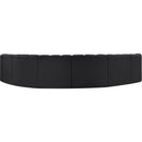  Manufacturer Color_Black -- Meridian Arc Stationary Leather Look Sofa IMAGE 6