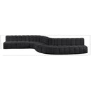  Manufacturer Color_Black -- Meridian Arc Stationary Leather Look Sofa IMAGE 13