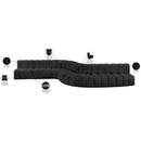 Meridian Arc Black Vegan Leather 8 pc Modular Sectional IMAGE 14