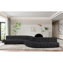  Manufacturer Color_Black -- Meridian Arc Stationary Leather Look Sofa IMAGE 2