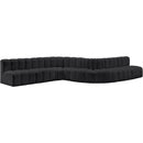  Manufacturer Color_Black -- Meridian Arc Stationary Leather Look Sofa IMAGE 3