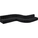  Manufacturer Color_Black -- Meridian Arc Stationary Leather Look Sofa IMAGE 4