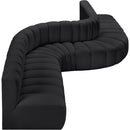  Manufacturer Color_Black -- Meridian Arc Stationary Leather Look Sofa IMAGE 6