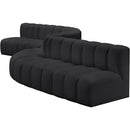  Manufacturer Color_Black -- Meridian Arc Stationary Leather Look Sofa IMAGE 7