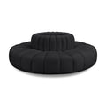 Meridian Arc Black Vegan Leather 8 pc Modular Sectional IMAGE 1